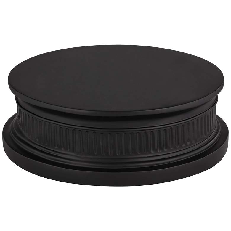 Image 3 Round Black Finish 12 3/4" x 4 1/4" Pedestal Lamp Riser more views
