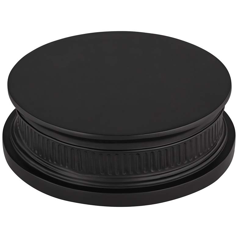 Image 4 Round Black Finish 12 3/4" x 4 1/4" Pedestal Lamp Riser more views