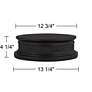 5_Round Black Finish 12 3/4" x 4 1/4" Pedestal Lamp Riser more views