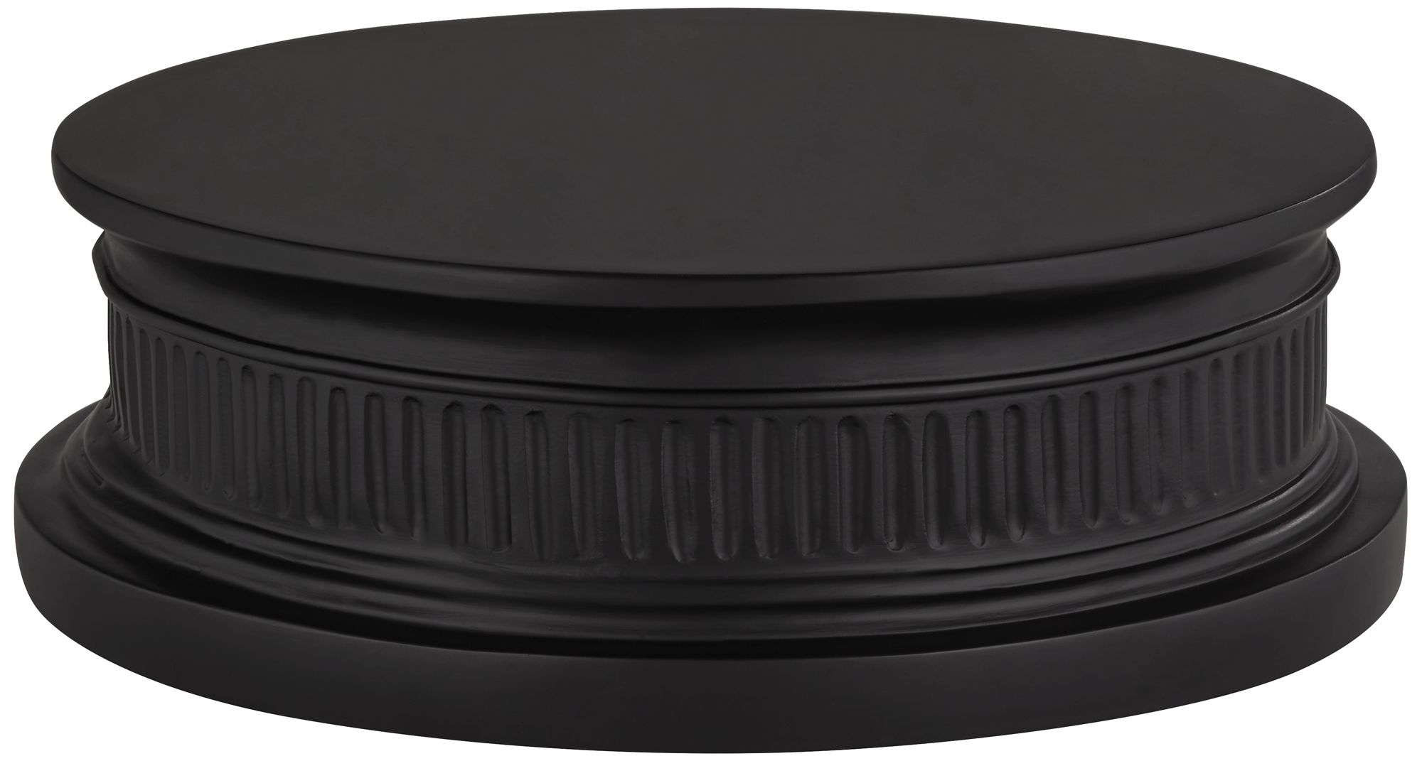 Image 2 Round Black Finish 12 3/4" x 4 1/4" Pedestal Lamp Riser more views
