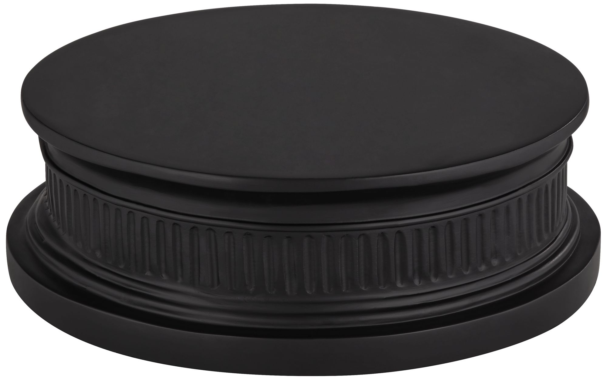 Image 3 Round Black Finish 12 3/4" x 4 1/4" Pedestal Lamp Riser more views