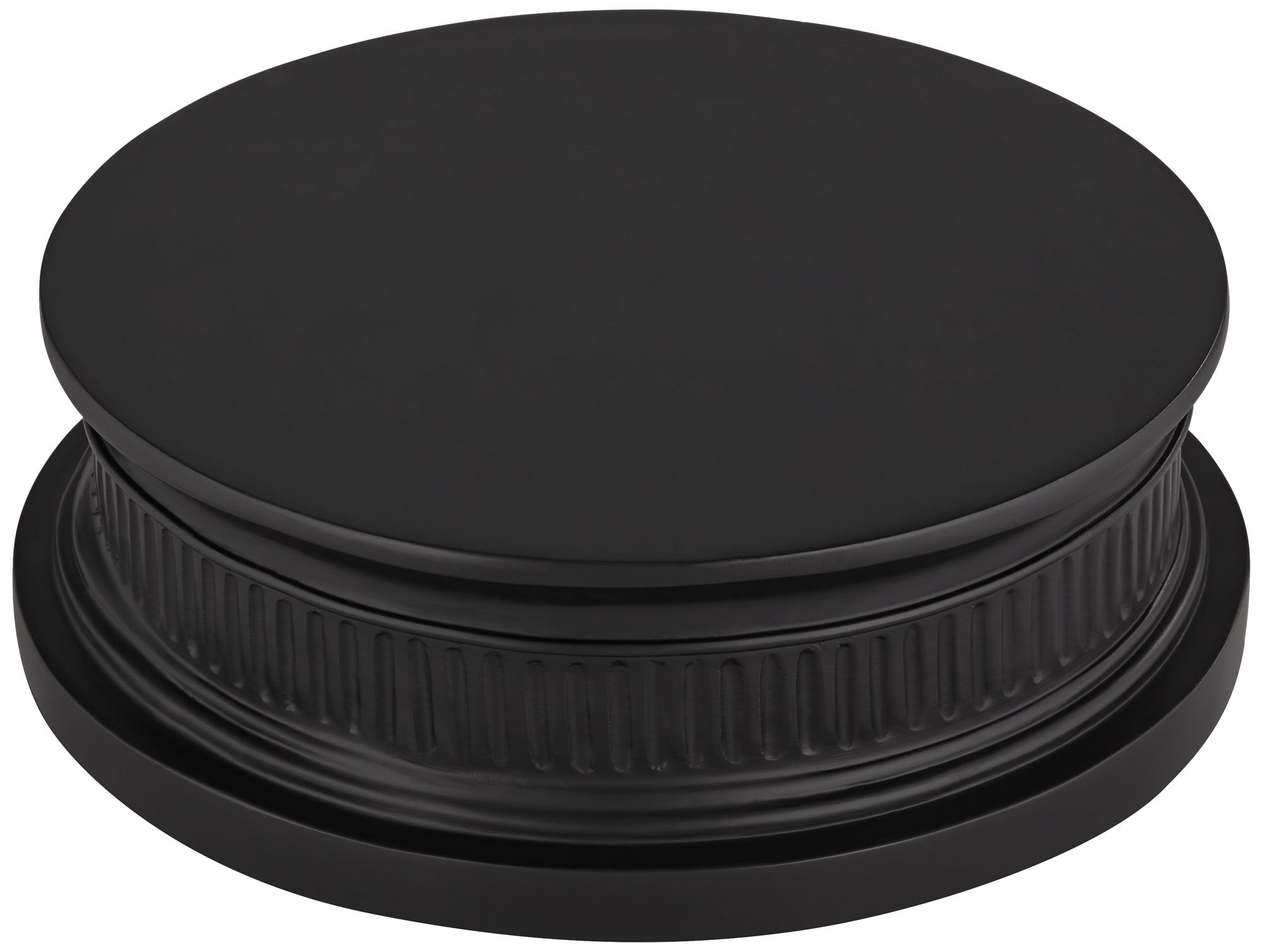 Image 4 Round Black Finish 12 3/4" x 4 1/4" Pedestal Lamp Riser more views
