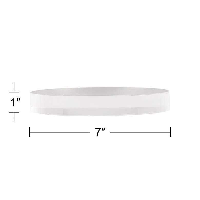 Image 4 Round Clear Acrylic 7 inch Wide x 1 inch High Pedestal Lamp Riser Stand more views