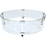 Round Fire Table Glass Wind Screen