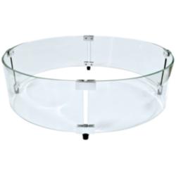 Round Fire Table Glass Wind Screen