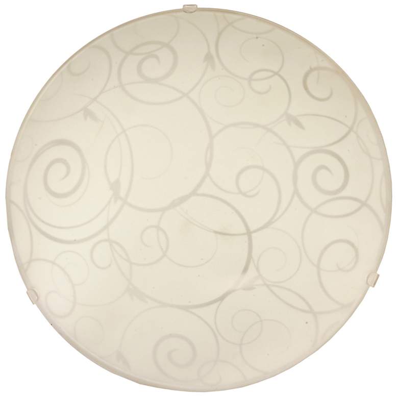 Image 1 Round Flush Mount Ceiling Light with Scroll Swirl Design
