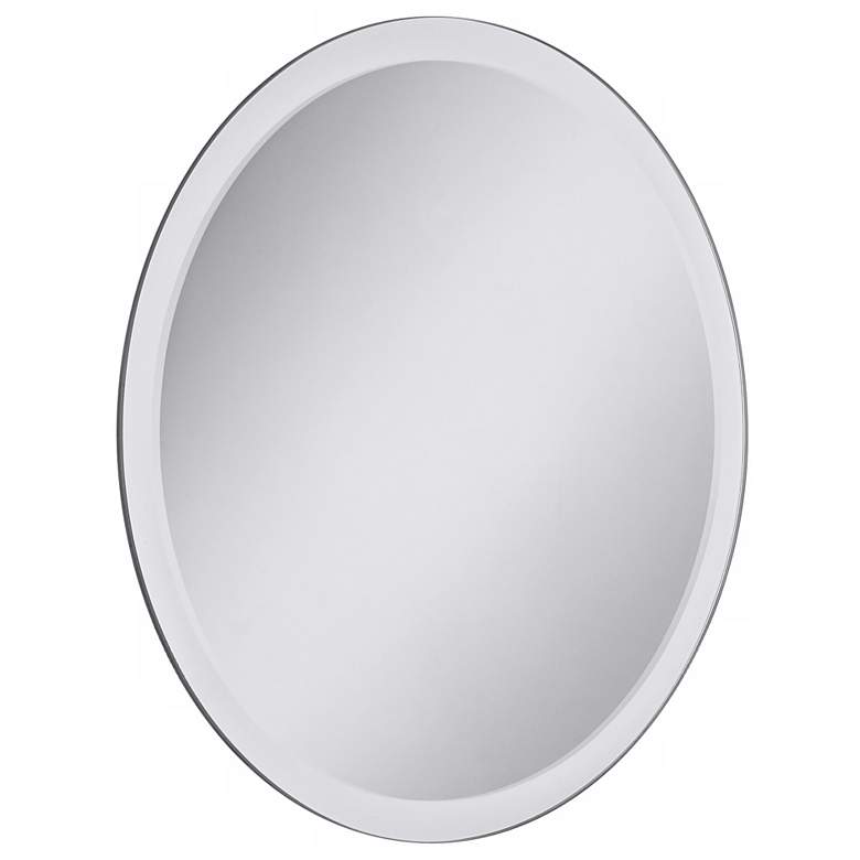 Image 4 Round Frameless 42 inch Wide Beveled Mirror more views