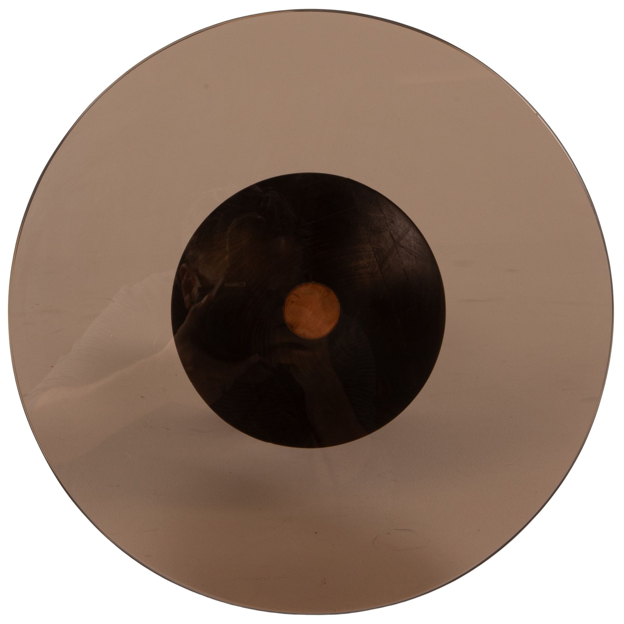 Image 6 Round Glass and Mango Wood Accent Table, Brown more views