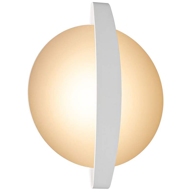 Image 1 Round Indi 11 inch High White LED Wall Sconce