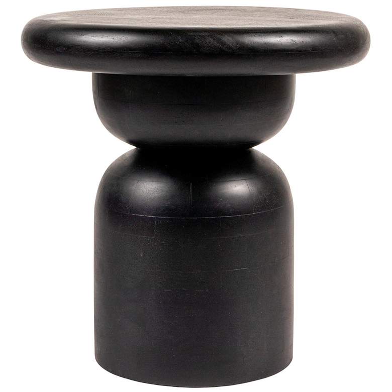 Image 6 Round Mango Wood Accent Table with Stacked End Grain Base more views