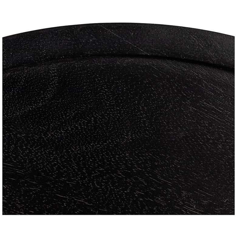 Image 5 Round Mango Wood Accent Table with Tapered Drum Base, Black more views