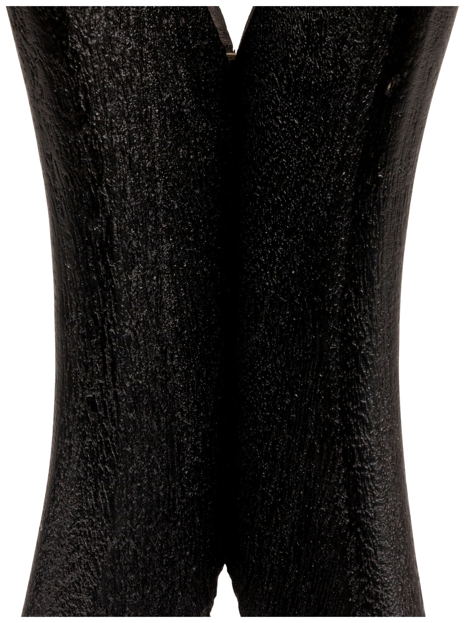 Image 6 Round Mango Wood and Marble Martini Accent Table, Black more views