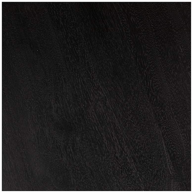 Image 5 Round Mango Wood Bulbed Pedestal Coffee Table, Black more views
