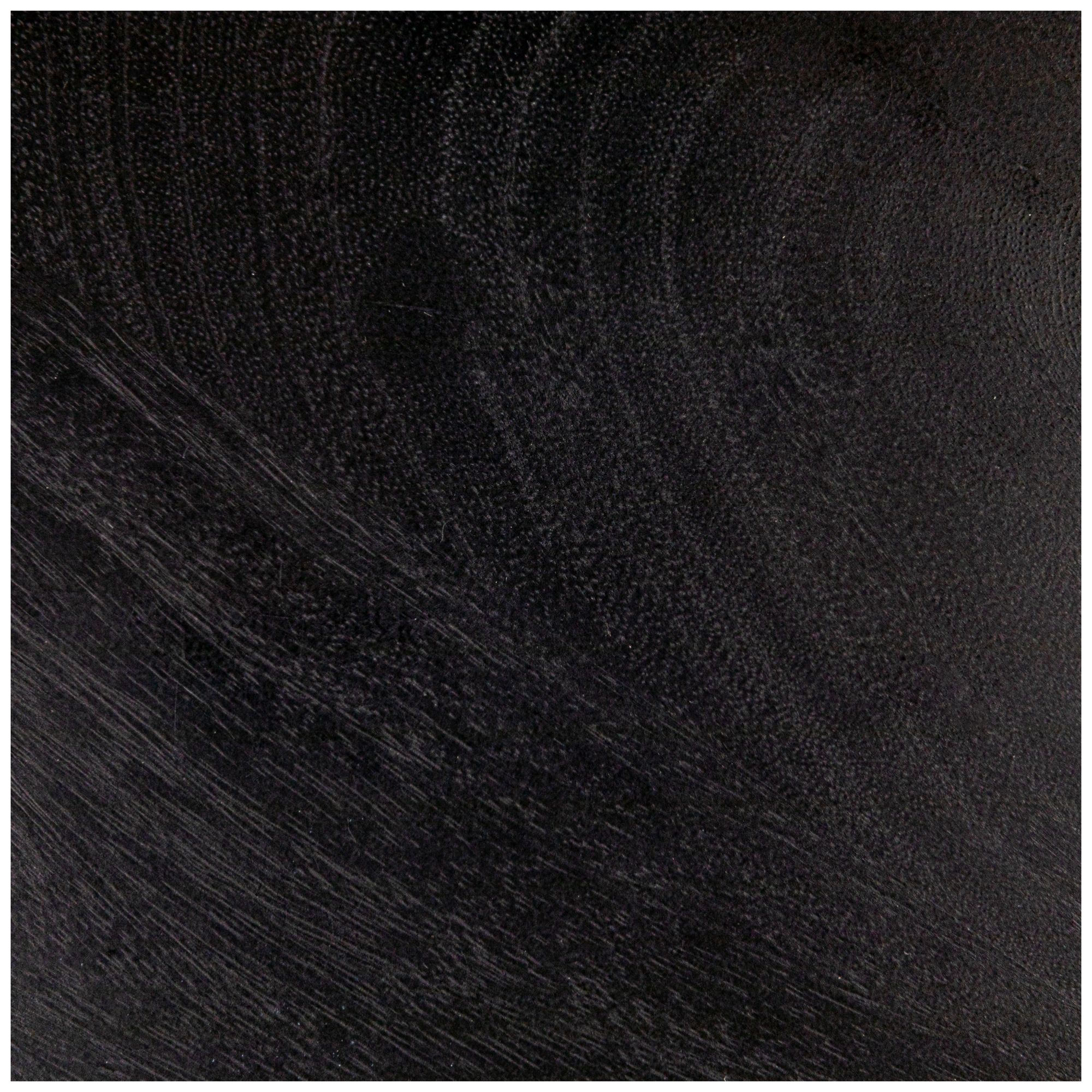 Image 5 Round Mango Wood Bulbed Pedestal End Table, Black more views