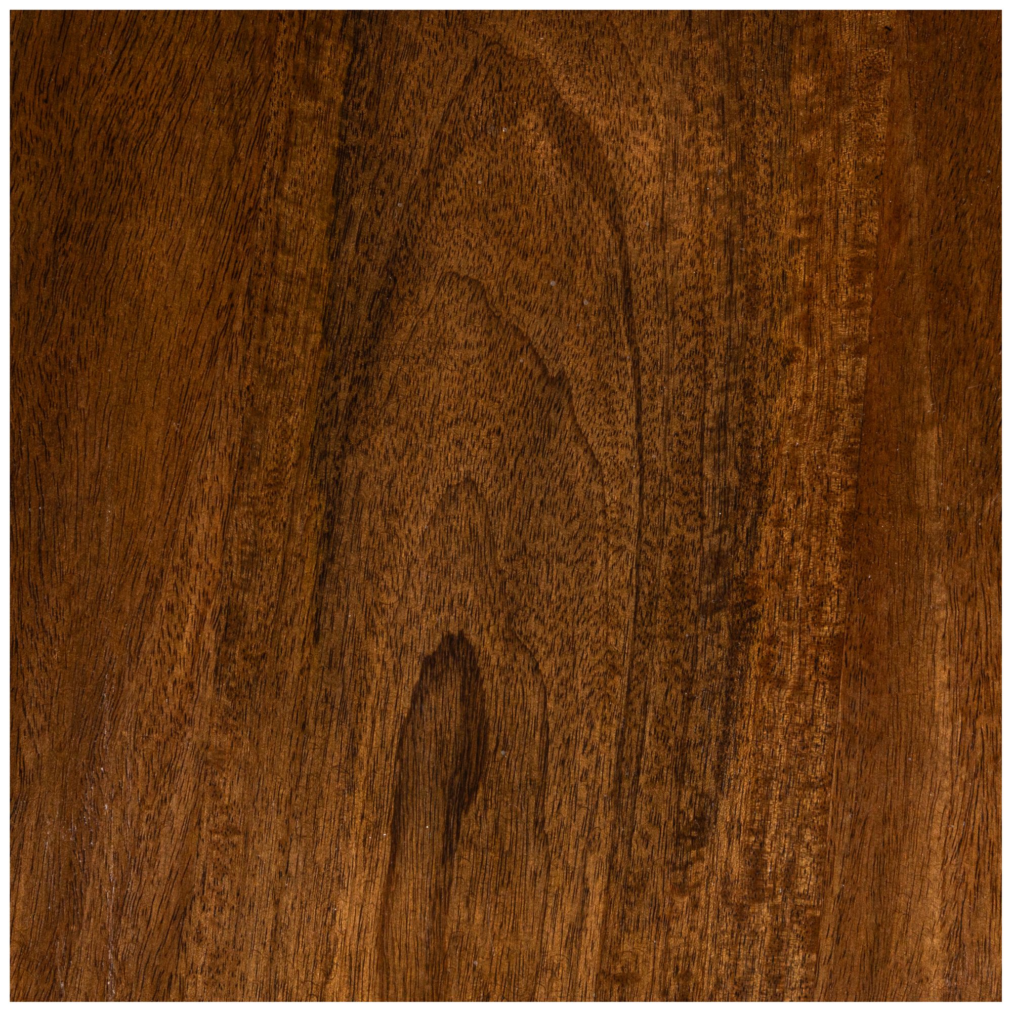 Image 5 Round Mango Wood Coffee Table with Ribbed Base, Walnut Finish more views