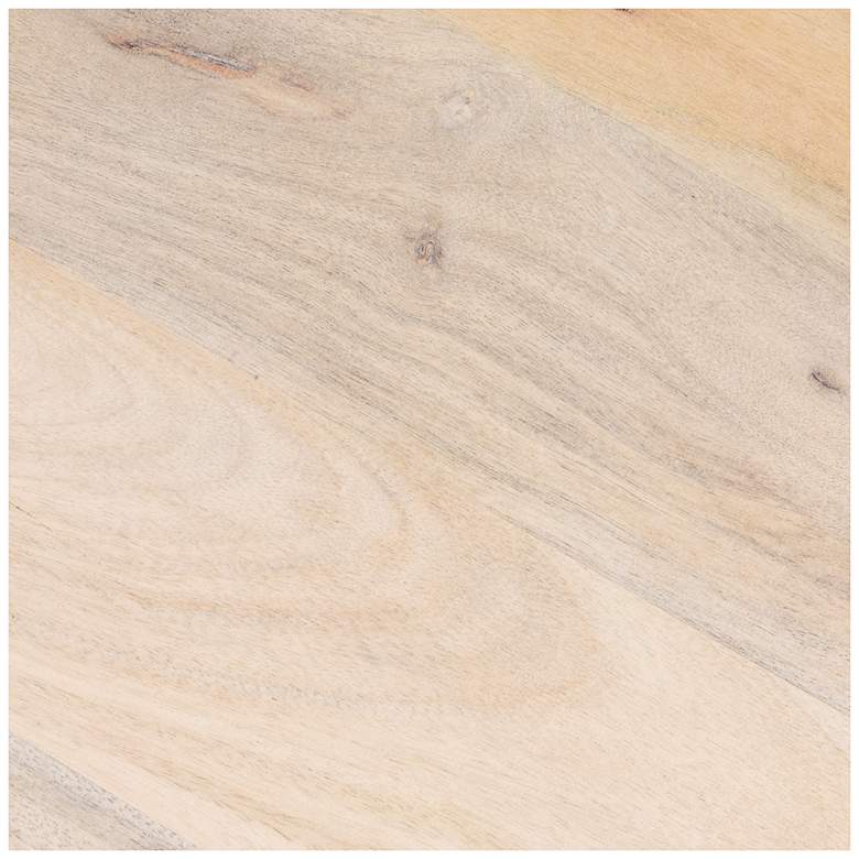 Image 5 Round Mango Wood Dining Table with End Grain Base and Whitewashed Finish more views