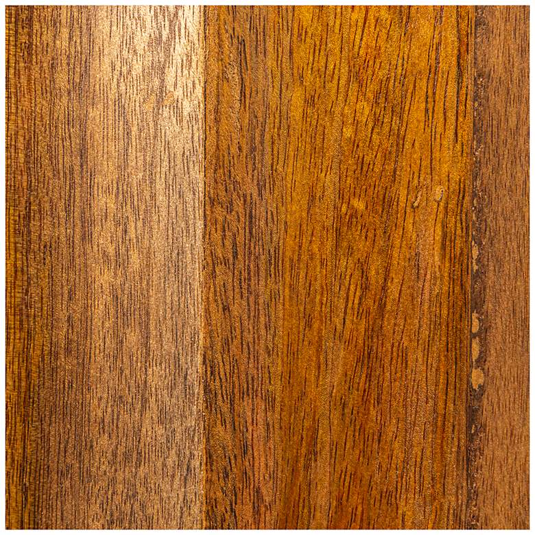 Image 7 Round Mango Wood Fluted End Table with Marble Top more views