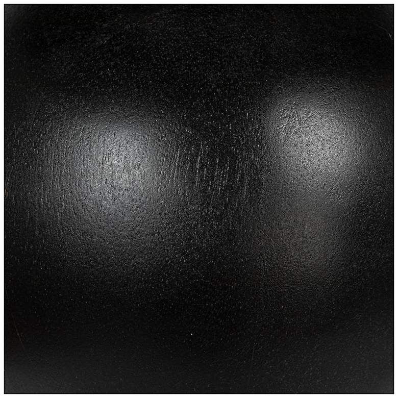 Image 5 Round Mango Wood Over-Sized Bubble End Table, Black more views