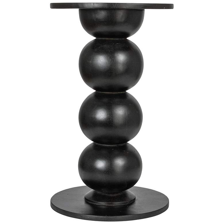 Image 6 Round Mango Wood Over-Sized Bubble End Table, Black more views