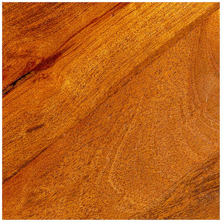 Image 4 Round Mango Wood Stacked End Grain Accent Table, Walnut Finish more views