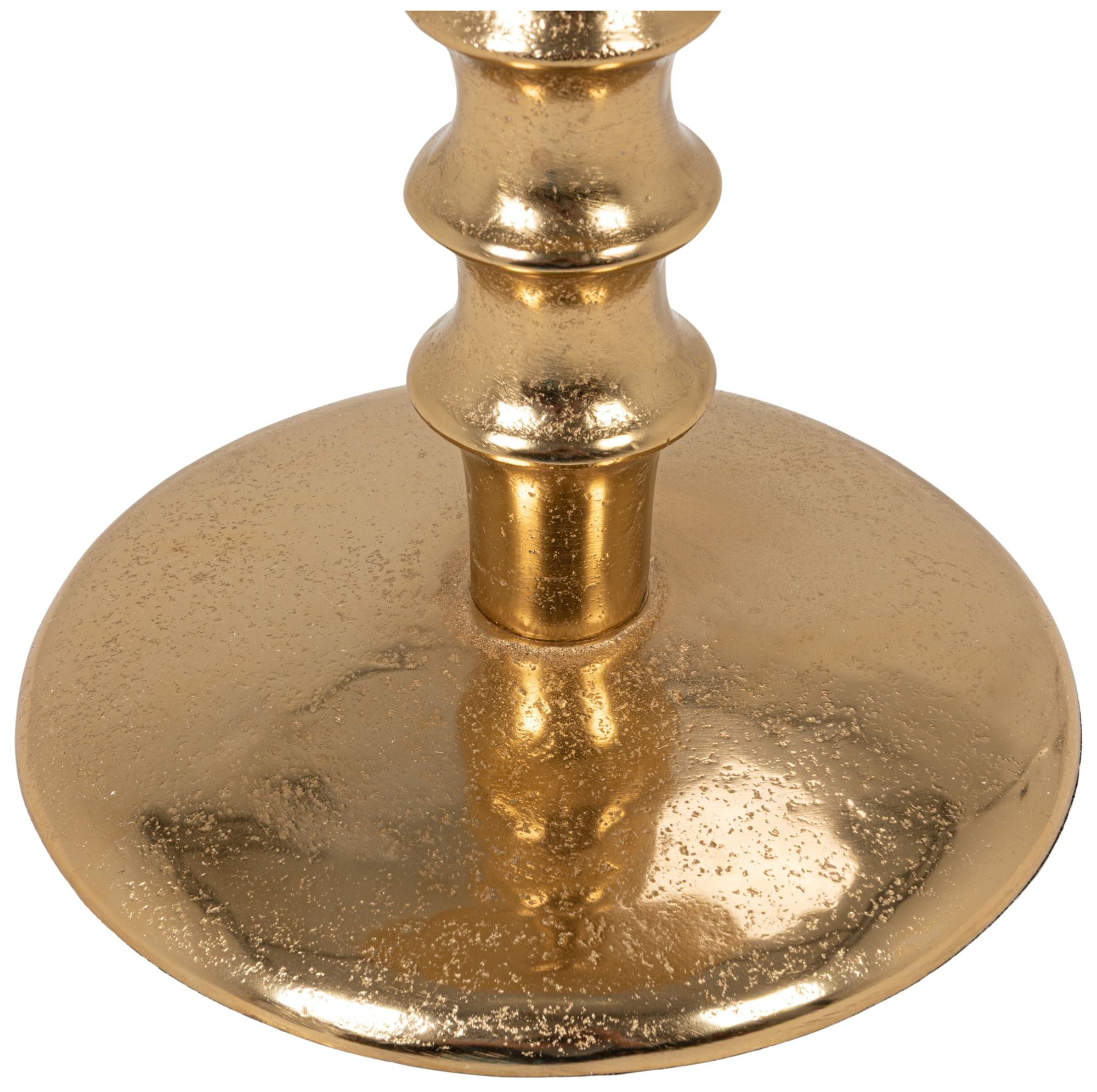 Image 5 Round Metal Pedestal Accent Table, Gold Finish more views
