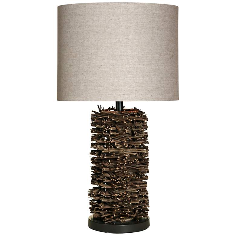 Image 1 Round Natural Twig Brown Table Lamp