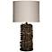 Round Natural Twig Brown Table Lamp