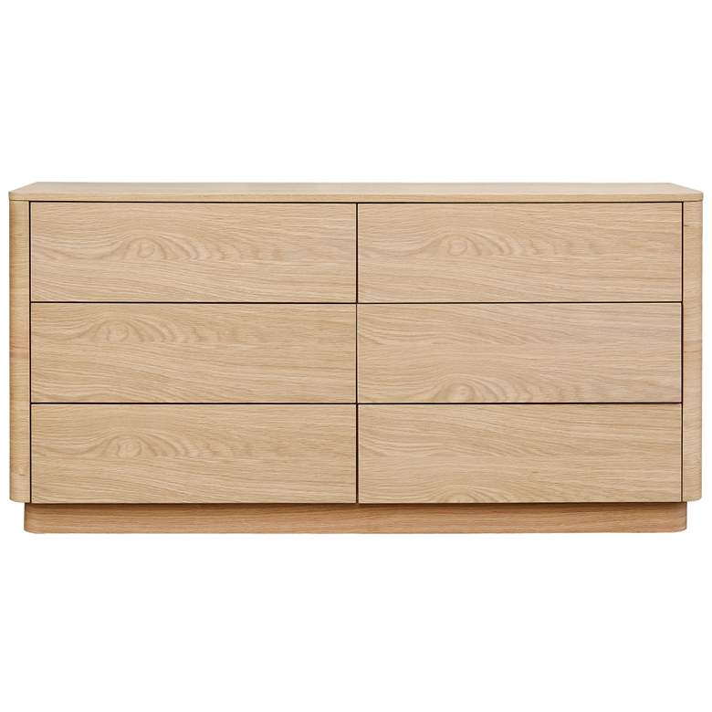 Image 1 Round Off Dresser Light Oak Brown