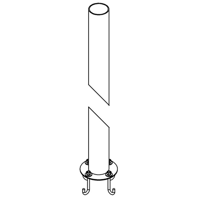 Image 1 Round Outdoor Post - Coastal Dark Smoke Finish