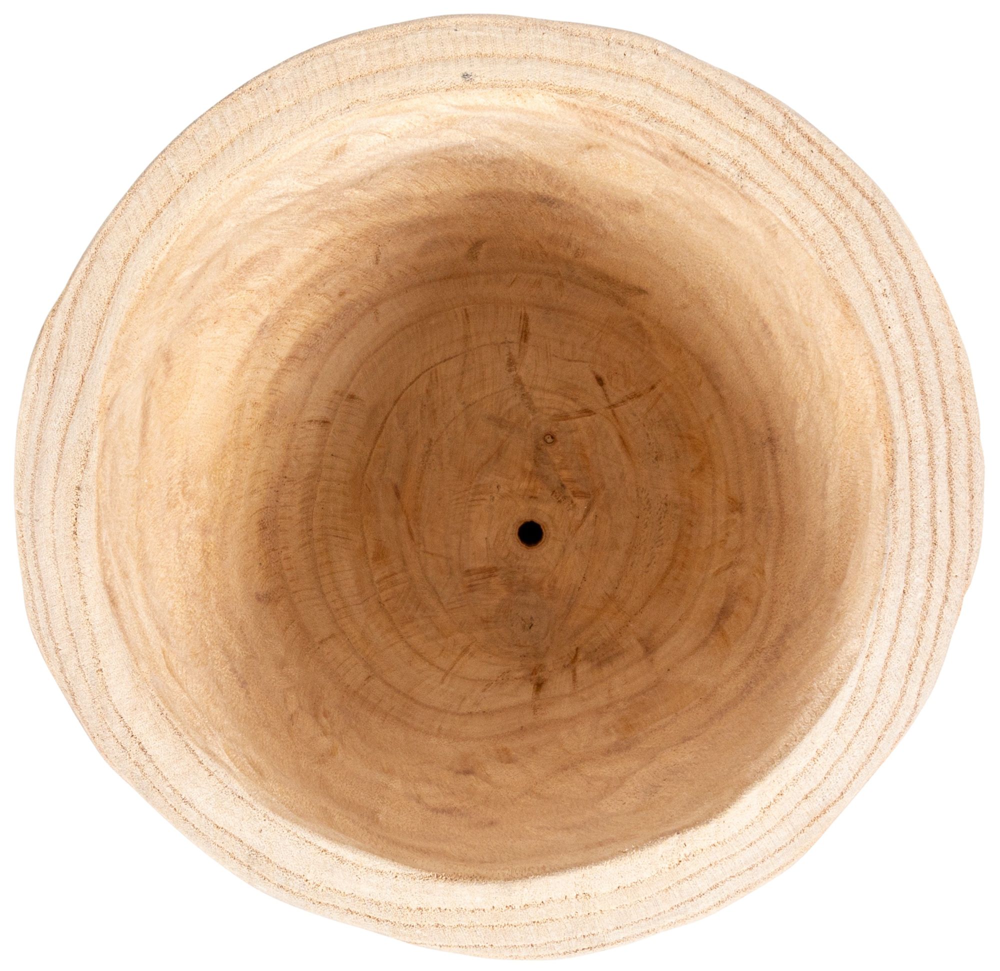 Image 3 Round Paulownia Wood Planters, Natural, Set of 2 more views