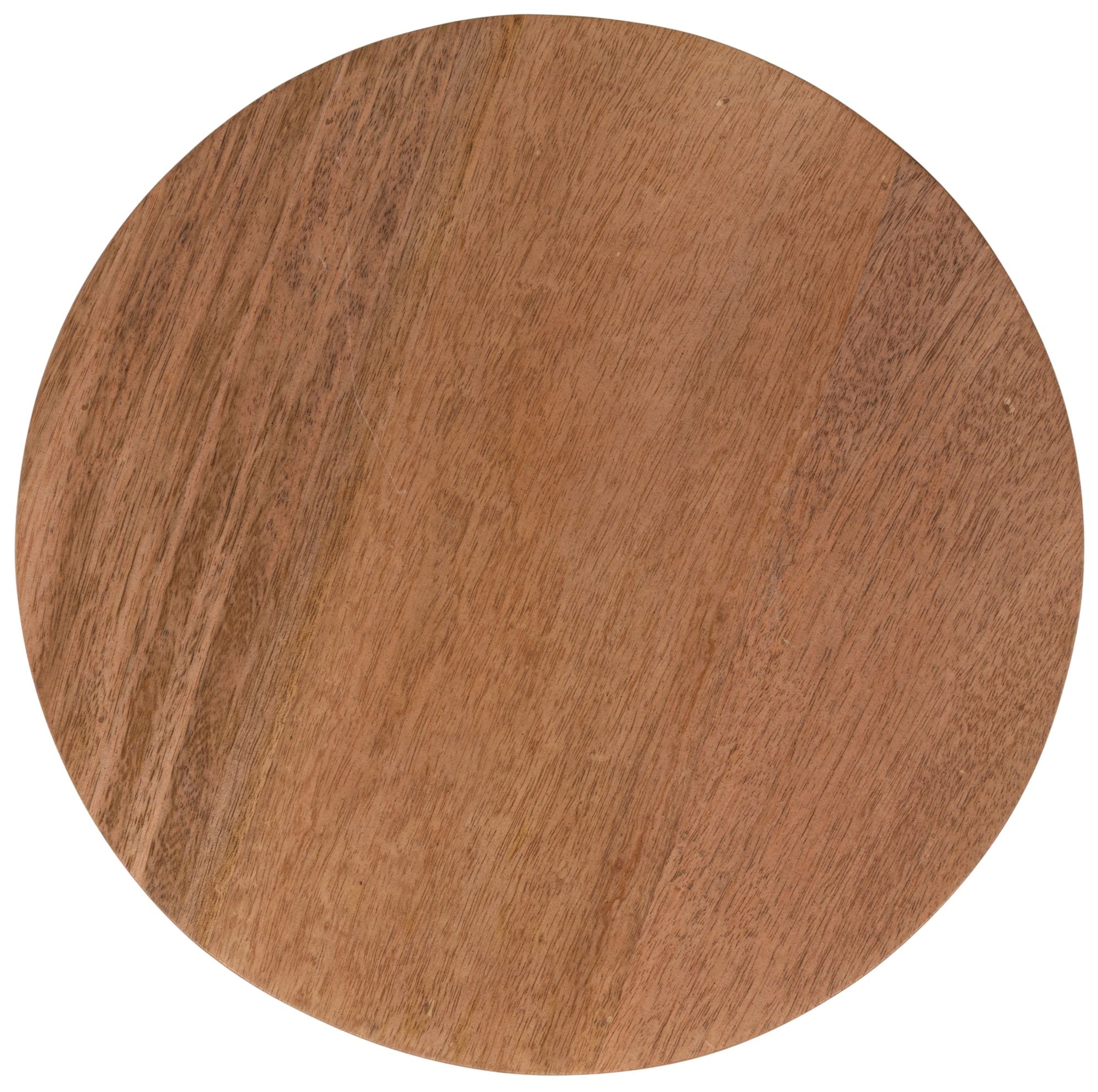 Image 3 Round Ribbed Mango Wood Side Table, Honey Walnut more views