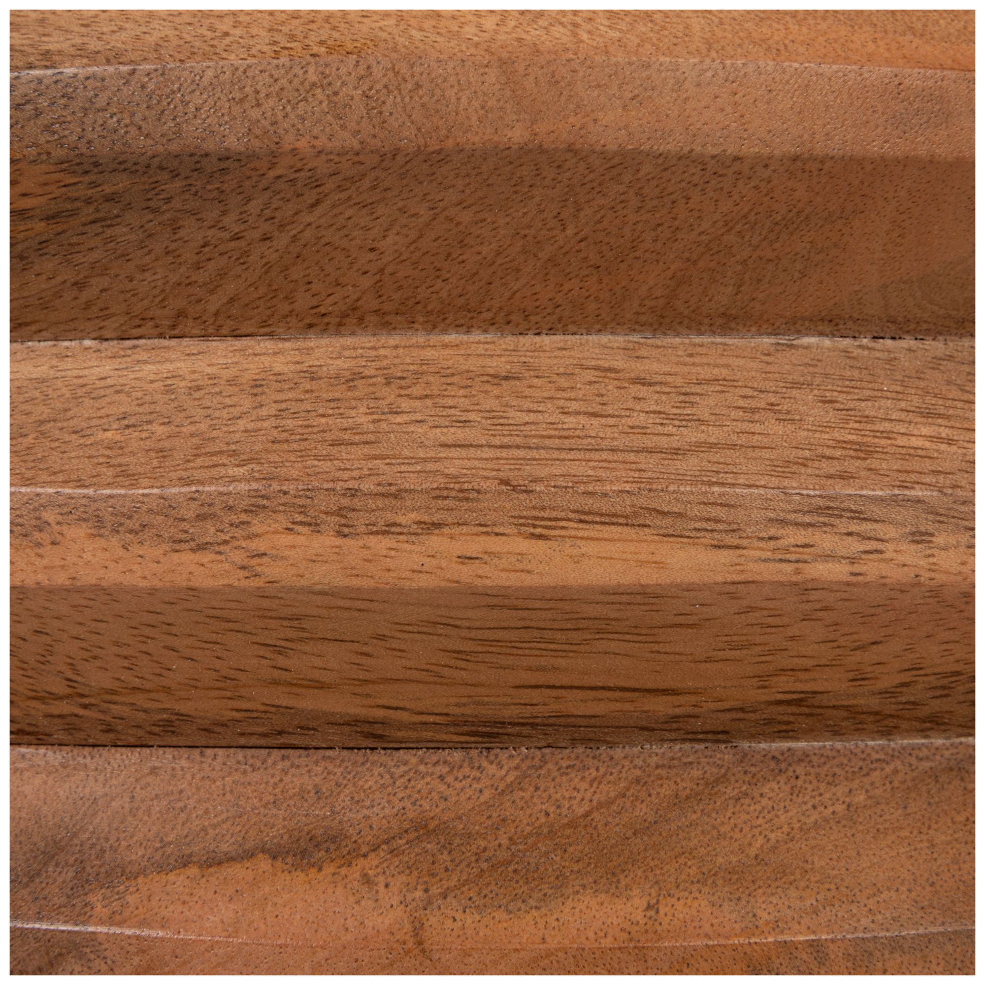 Image 5 Round Ribbed Mango Wood Side Table, Honey Walnut more views