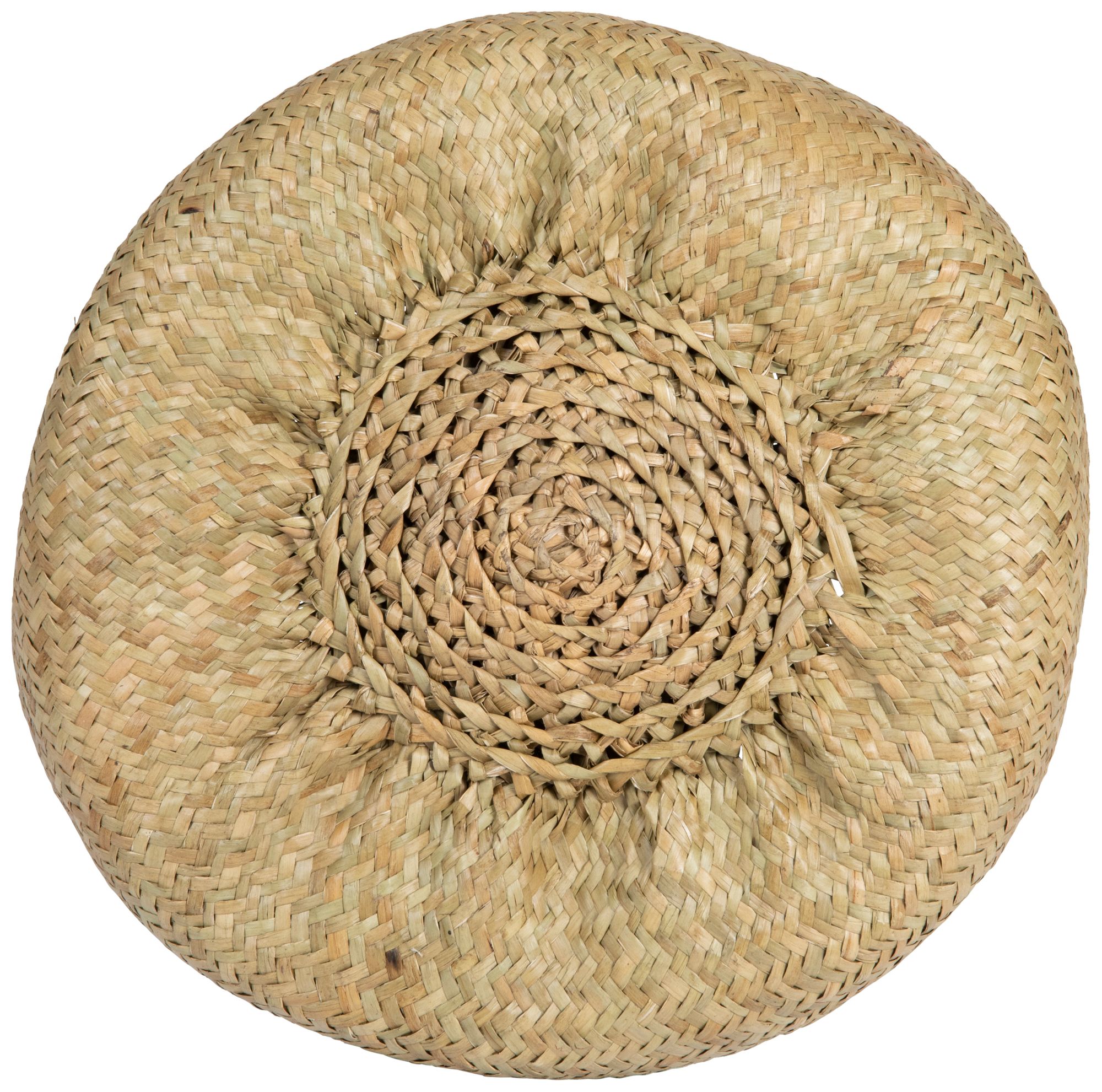 Image 2 Round Seagrass Storage Baskets with Handles, Natural, Set of 2 more views