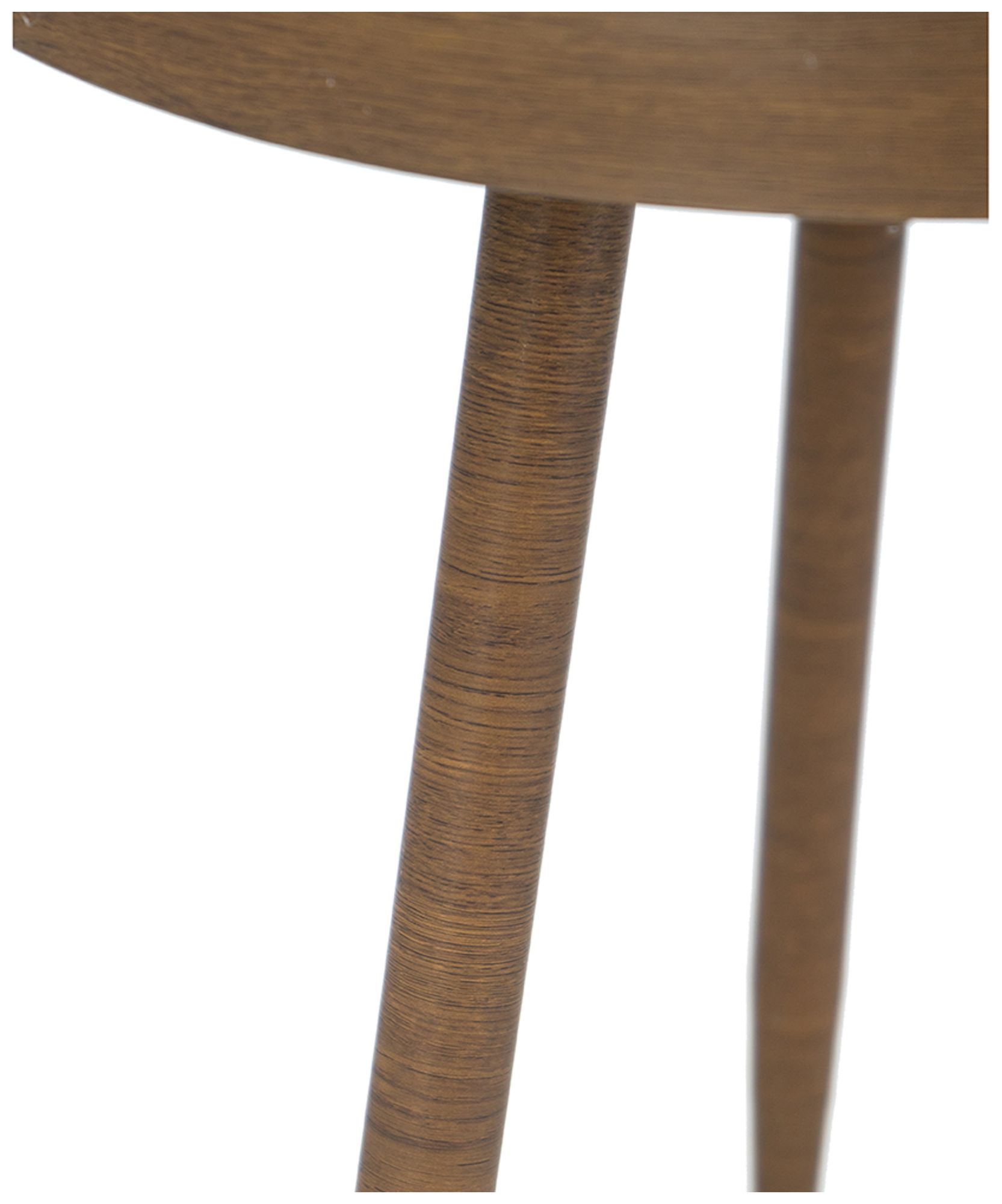 Image 6 Round Side Table w/ Glass Top & Antique Gold Tapered Legs more views