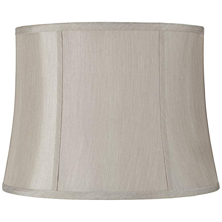 Image 1 Round Softback Gray Lamp Shade 14x16x12 (Spider)