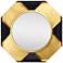 Round Wall Mirror on Gold Foiled Octagon Curled Metal Frame