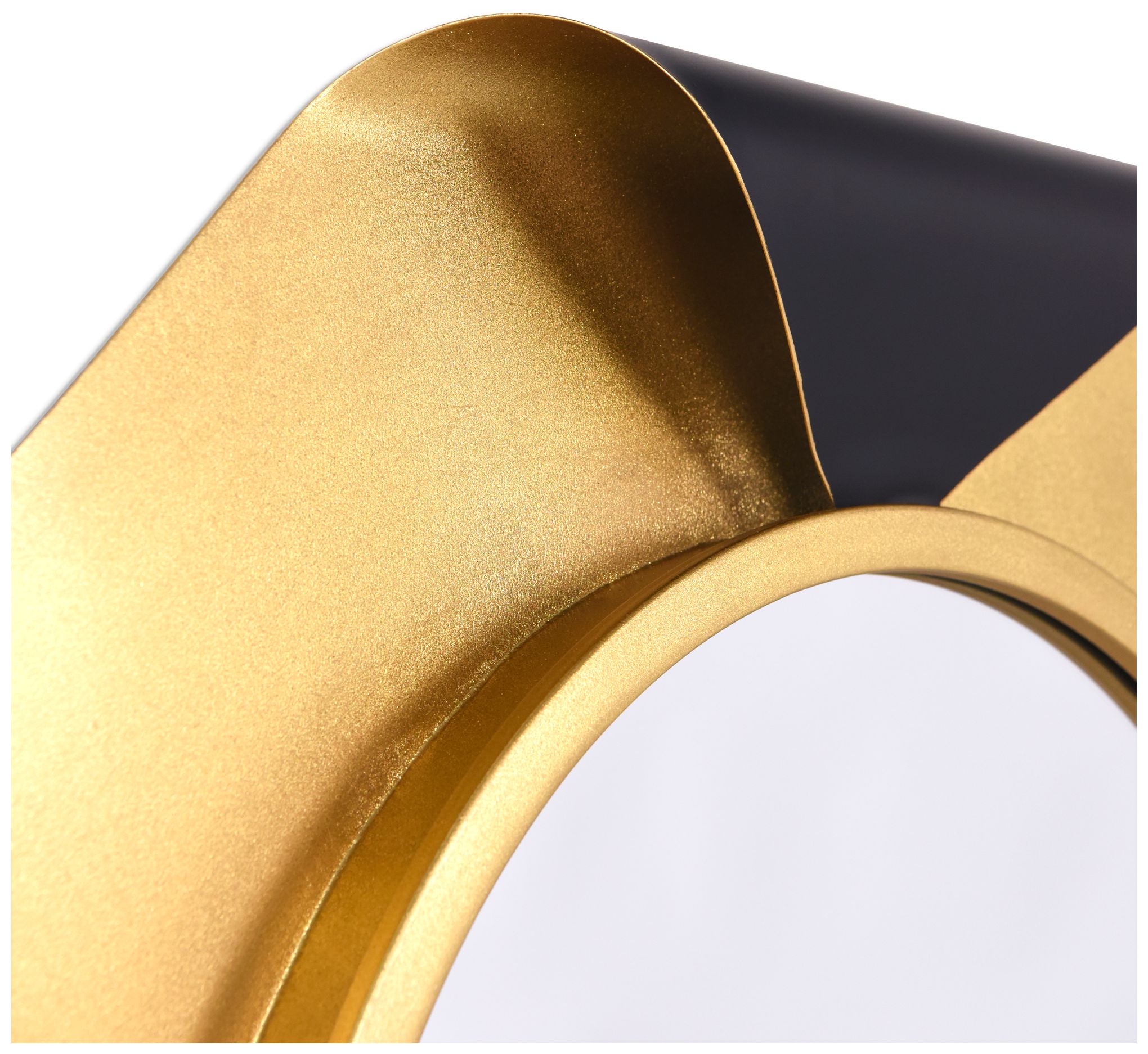 Image 6 Round Wall Mirror on Gold Foiled Octagon Curled Metal Frame more views