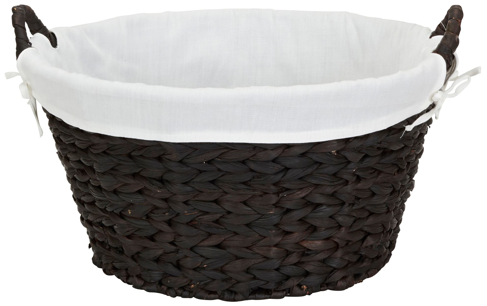 Image 2 Round Water Hyacinth Wicker Laundry Bask