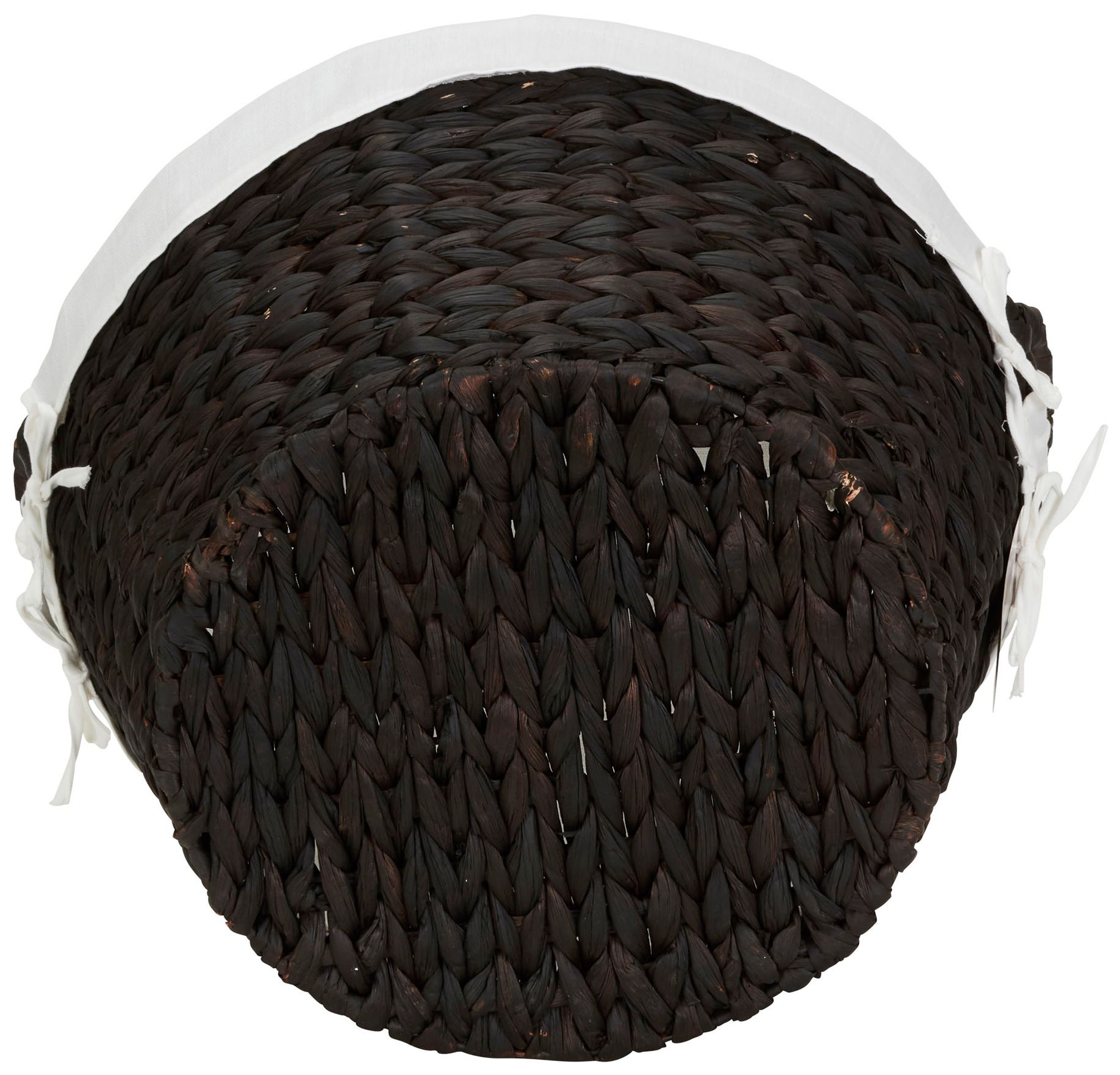 Image 7 Round Water Hyacinth Wicker Laundry Bask more views