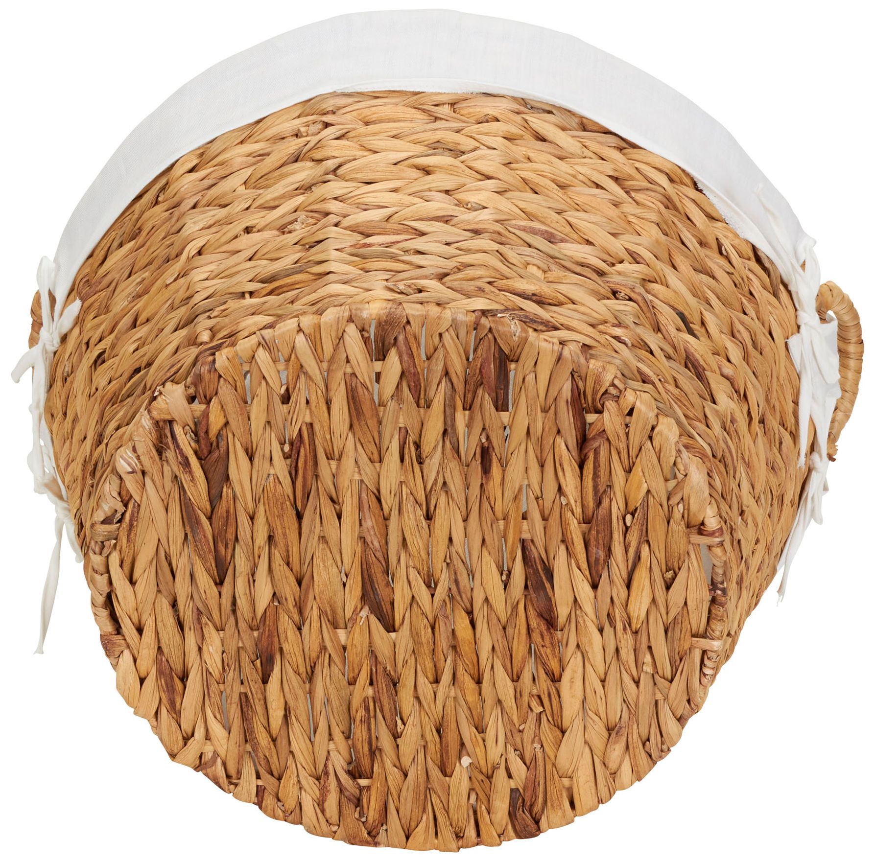 Image 6 Round Water Hyacinth Wicker Laundry Bask more views