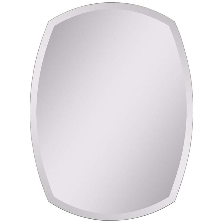 Image 1 Rounded Rectangle 32 inch x 24 inch Frameless Wall Mirror