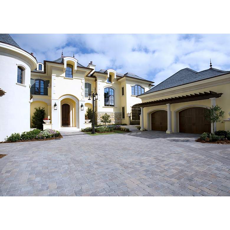 Image 2 Roundhouse 114 1/2" High Black Outdoor Post Light with Base more views