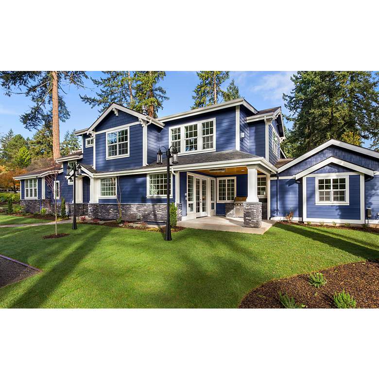 Image 3 Roundhouse 114 1/2" High Black Outdoor Post Light with Base more views