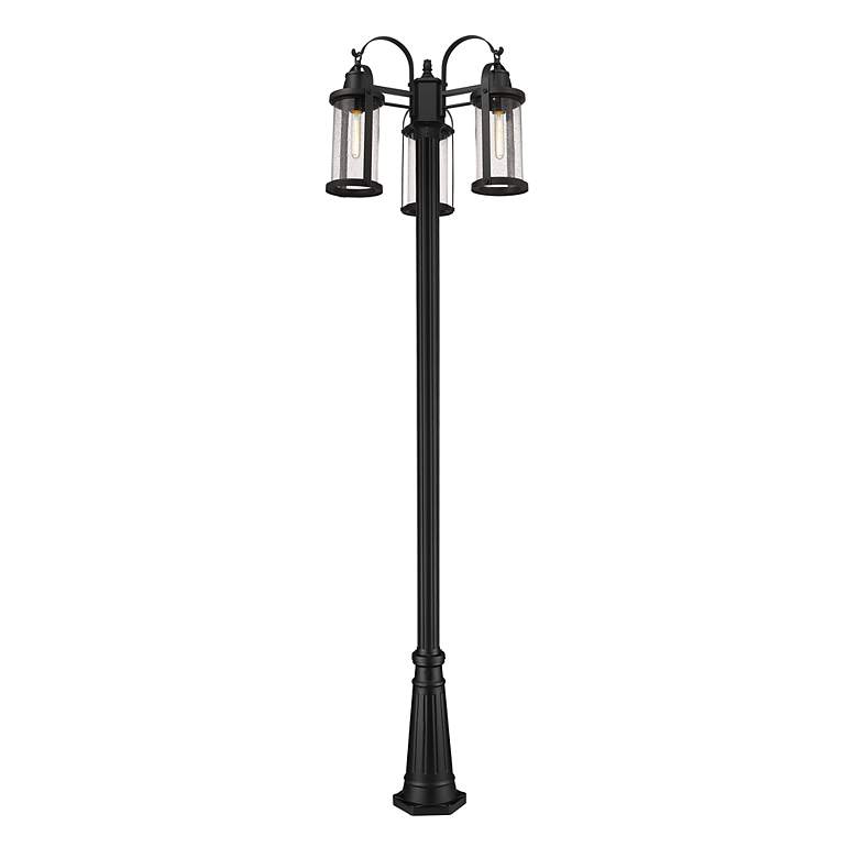 Image 4 Roundhouse 114 1/2" High Black Outdoor Post Light with Base more views