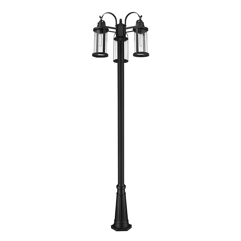 Image 5 Roundhouse 114 1/2" High Black Outdoor Post Light with Base more views