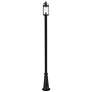 1_Roundhouse 114 1/4" High Black Outdoor Post Light with Base
