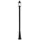 Roundhouse 114 1/4" High Black Outdoor Post Light with Base