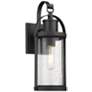 Roundhouse 15 3/4" High Black Outdoor Wall Light in scene