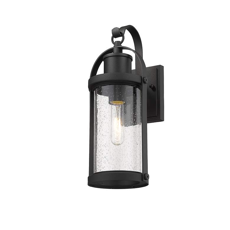 Image 3 Roundhouse 15 3/4" High Black Outdoor Wall Light more views