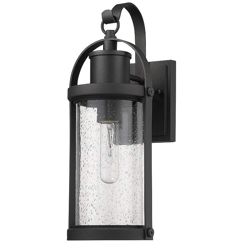 Image 5 Roundhouse 15 3/4 inch High Black Outdoor Wall Light more views
